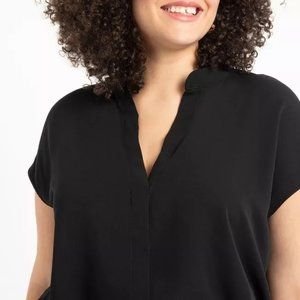 ELOQUII - Notch Collar Blouse black size 20